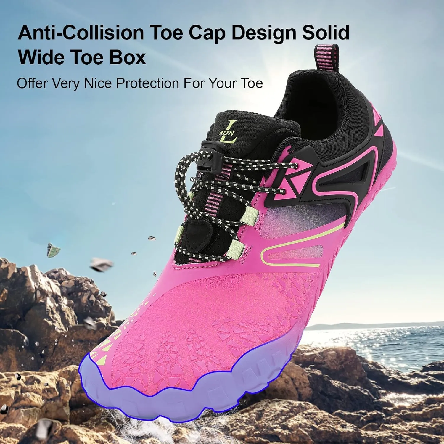 XIHALOOK Athletic Hiking Water Shoes Womens Mens Quick Dry Barefoot for Beach Walking Kayaking Surfing Training