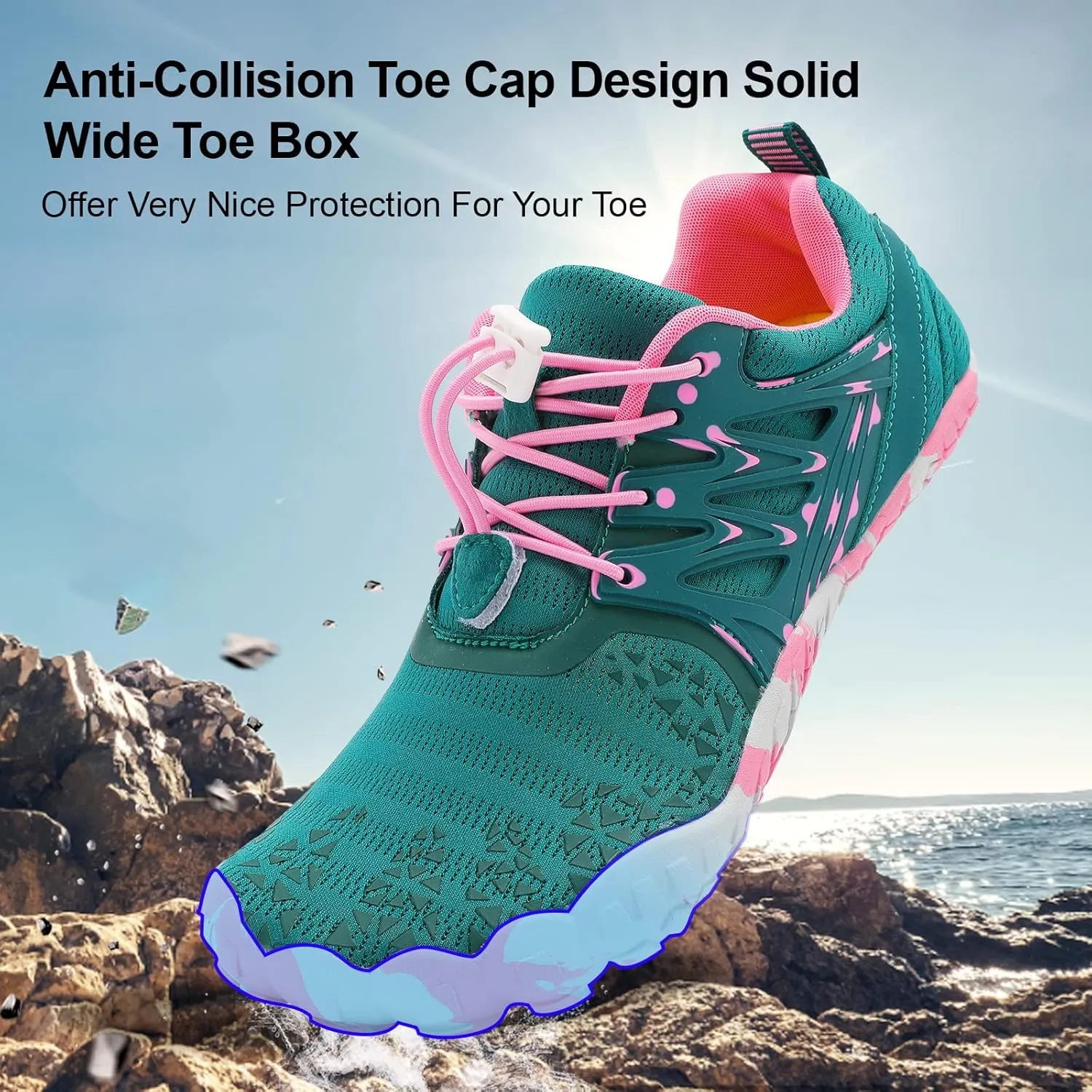 XIHALOOK Athletic Hiking Water Shoes Womens Mens Quick Dry Barefoot for Beach Walking Kayaking Surfing Training