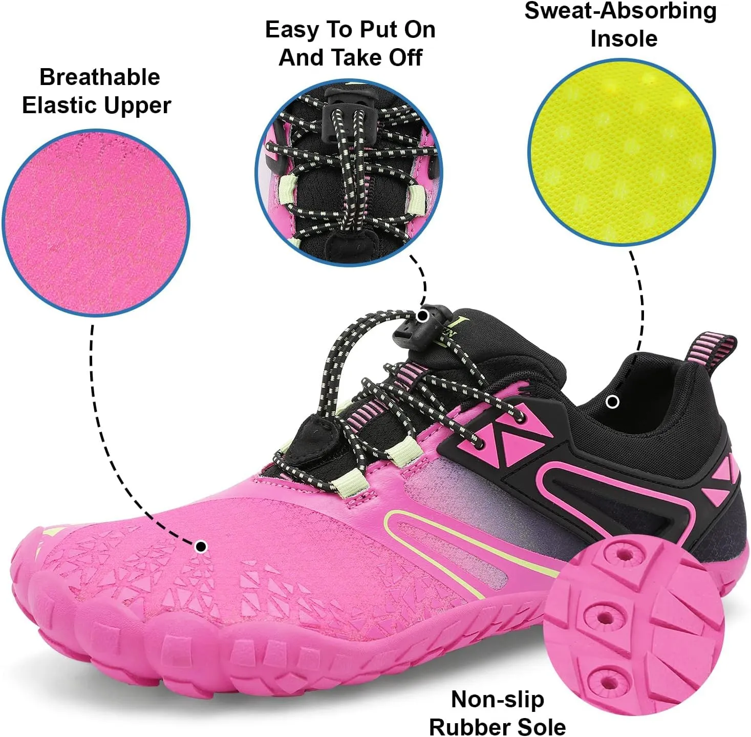XIHALOOK Athletic Hiking Water Shoes Womens Mens Quick Dry Barefoot for Beach Walking Kayaking Surfing Training