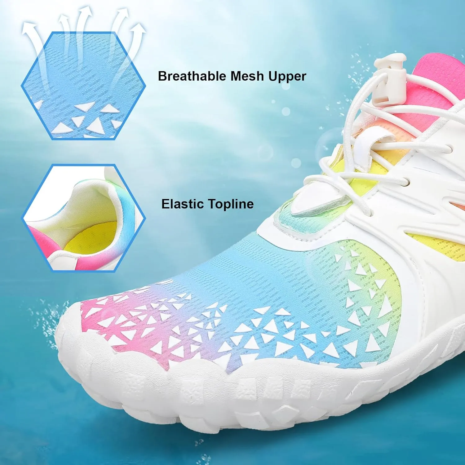XIHALOOK Athletic Hiking Water Shoes Womens Mens Quick Dry Barefoot for Beach Walking Kayaking Surfing Training