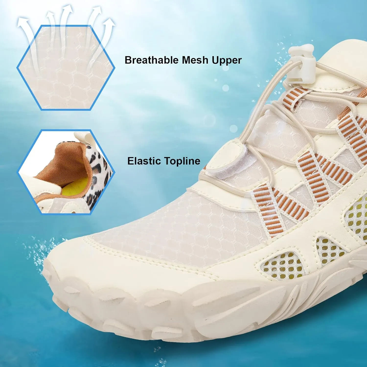 XIHALOOK Athletic Hiking Water Shoes Womens Mens Quick Dry Barefoot for Beach Walking Kayaking Surfing Training