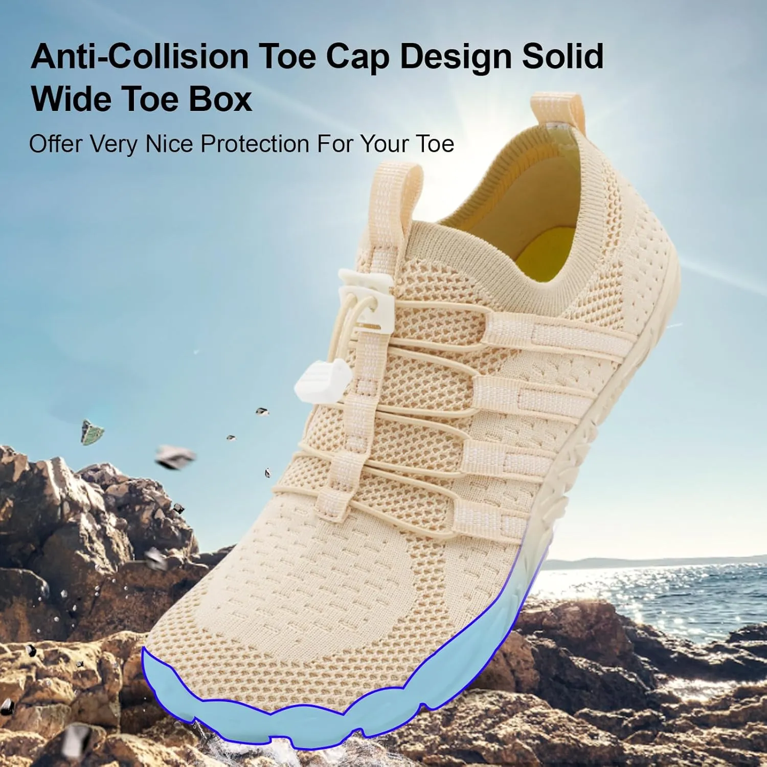 XIHALOOK Athletic Hiking Water Shoes Womens Mens Quick Dry Barefoot for Beach Walking Kayaking Surfing Training