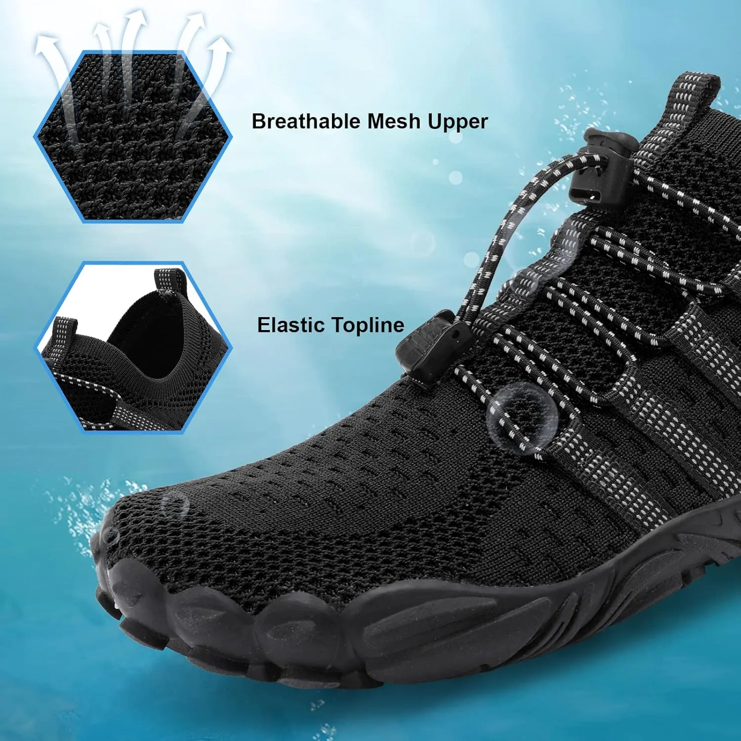 XIHALOOK Athletic Hiking Water Shoes Womens Mens Quick Dry Barefoot for Beach Walking Kayaking Surfing Training