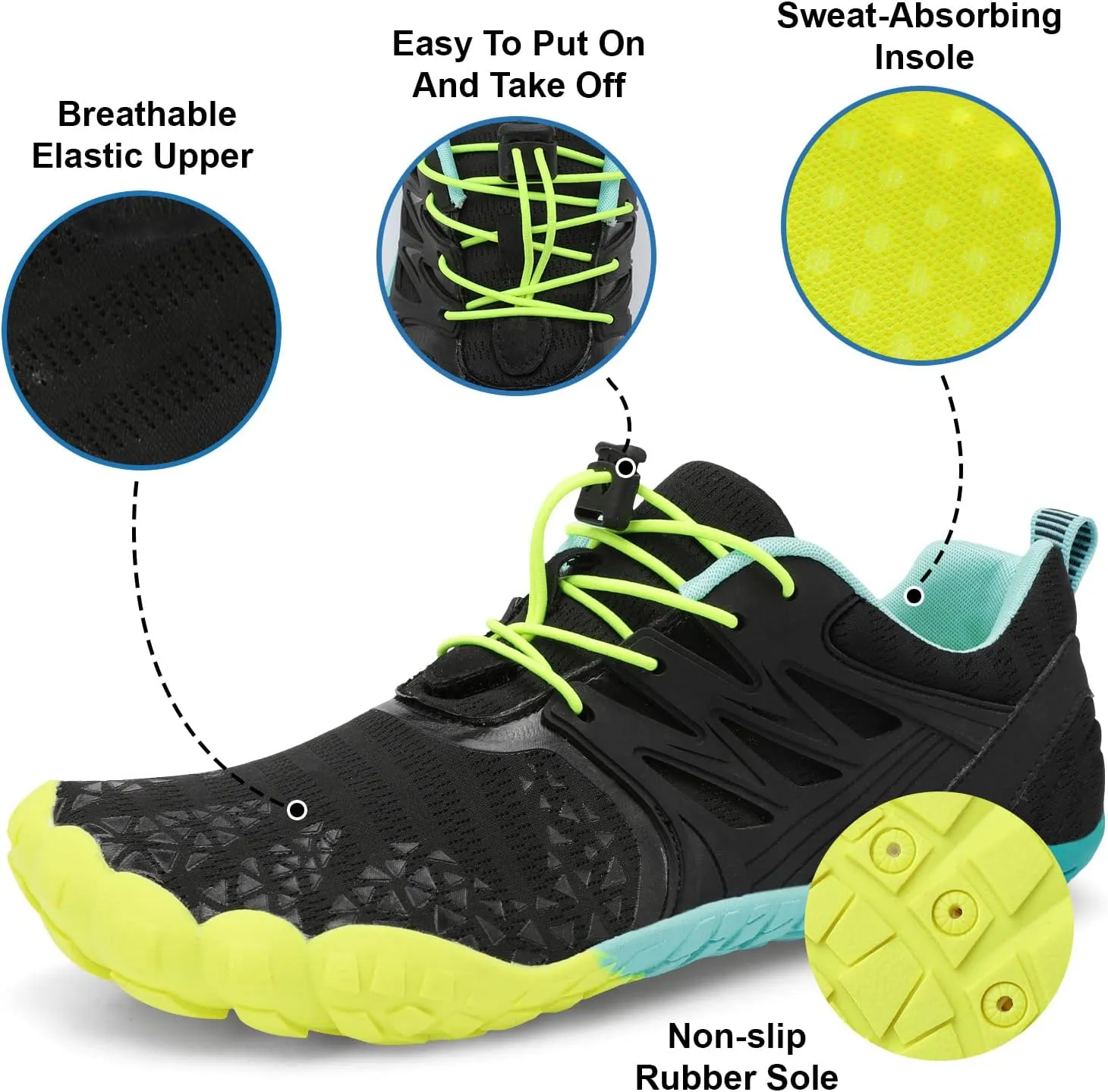 XIHALOOK Athletic Hiking Water Shoes Womens Mens Quick Dry Barefoot for Beach Walking Kayaking Surfing Training