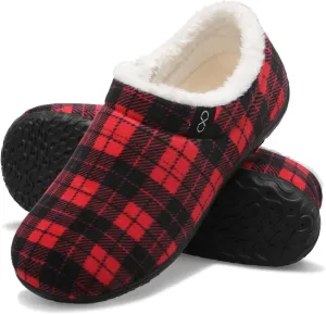 XIHALOOK Womens Mens Fuzzy Slippers Lightweight Closed Back House Shoes Slip on for Indoor Outdoor