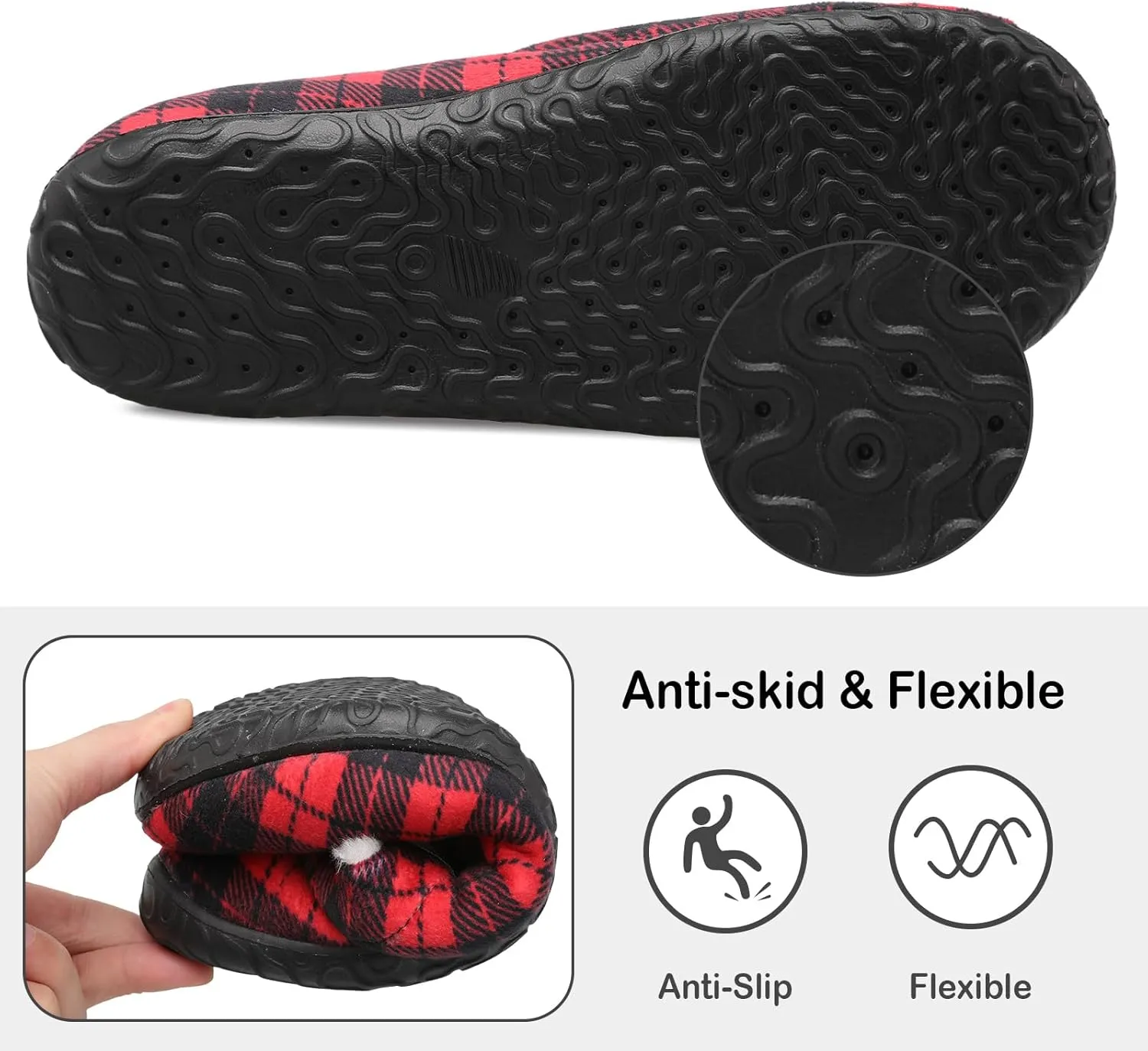 XIHALOOK Womens Mens Fuzzy Slippers Lightweight Closed Back House Shoes Slip on for Indoor Outdoor