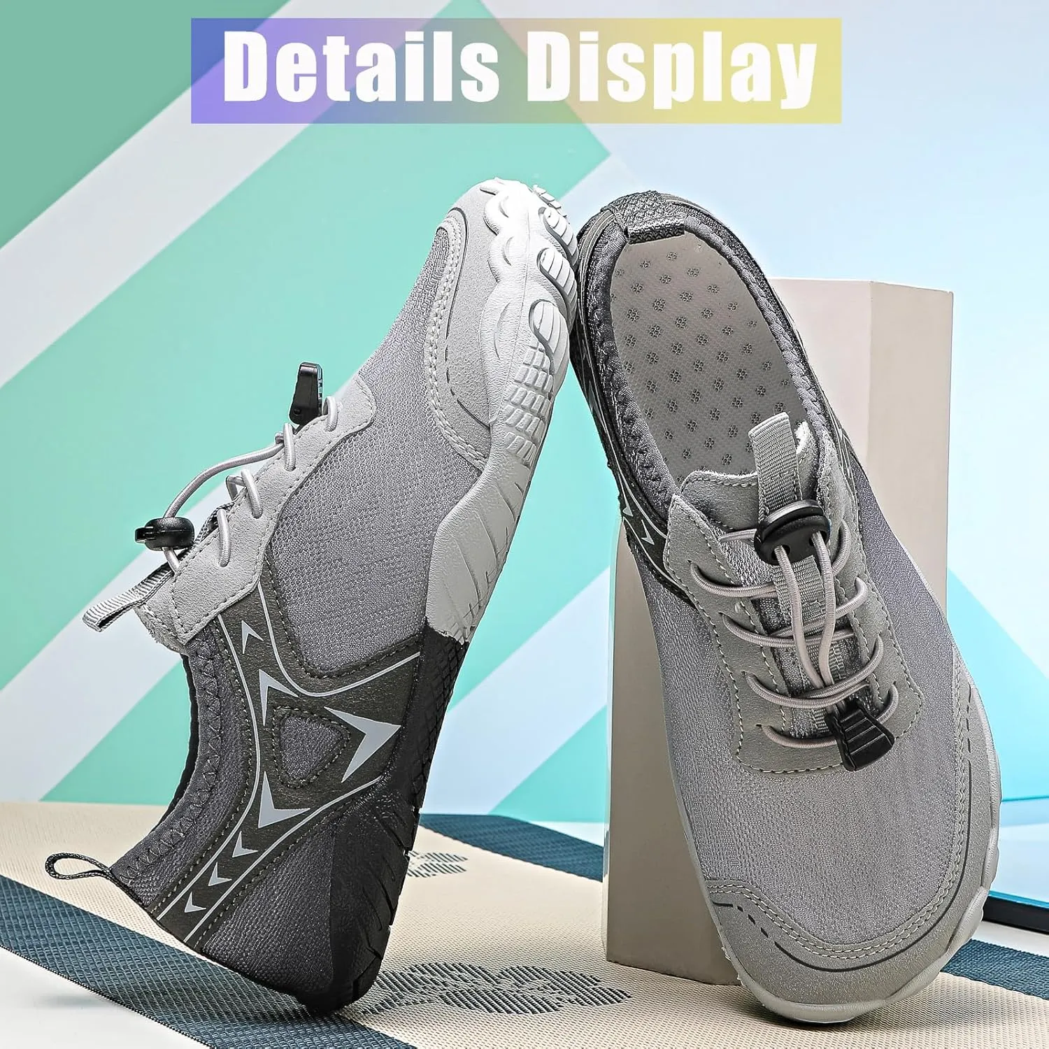 XNIRON Hike Barefoot Shoes for Womens Men,Quick Dry Water Shoes,Beach Pool Aqua Swim Surf Hiking Walking Shoes,Non-Slip Athletic Footwear Wide Toe Water Shoes