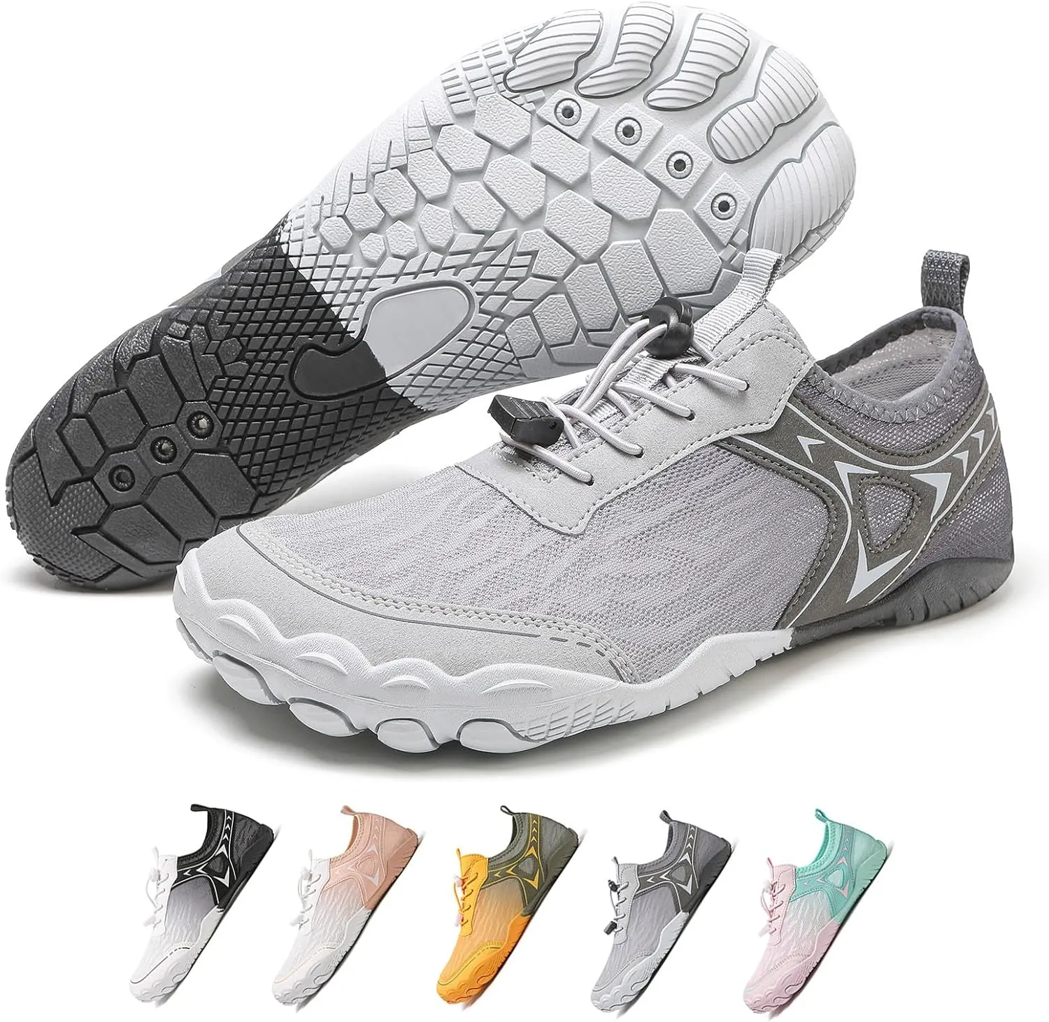 XNIRON Hike Barefoot Shoes for Womens Men,Quick Dry Water Shoes,Beach Pool Aqua Swim Surf Hiking Walking Shoes,Non-Slip Athletic Footwear Wide Toe Water Shoes