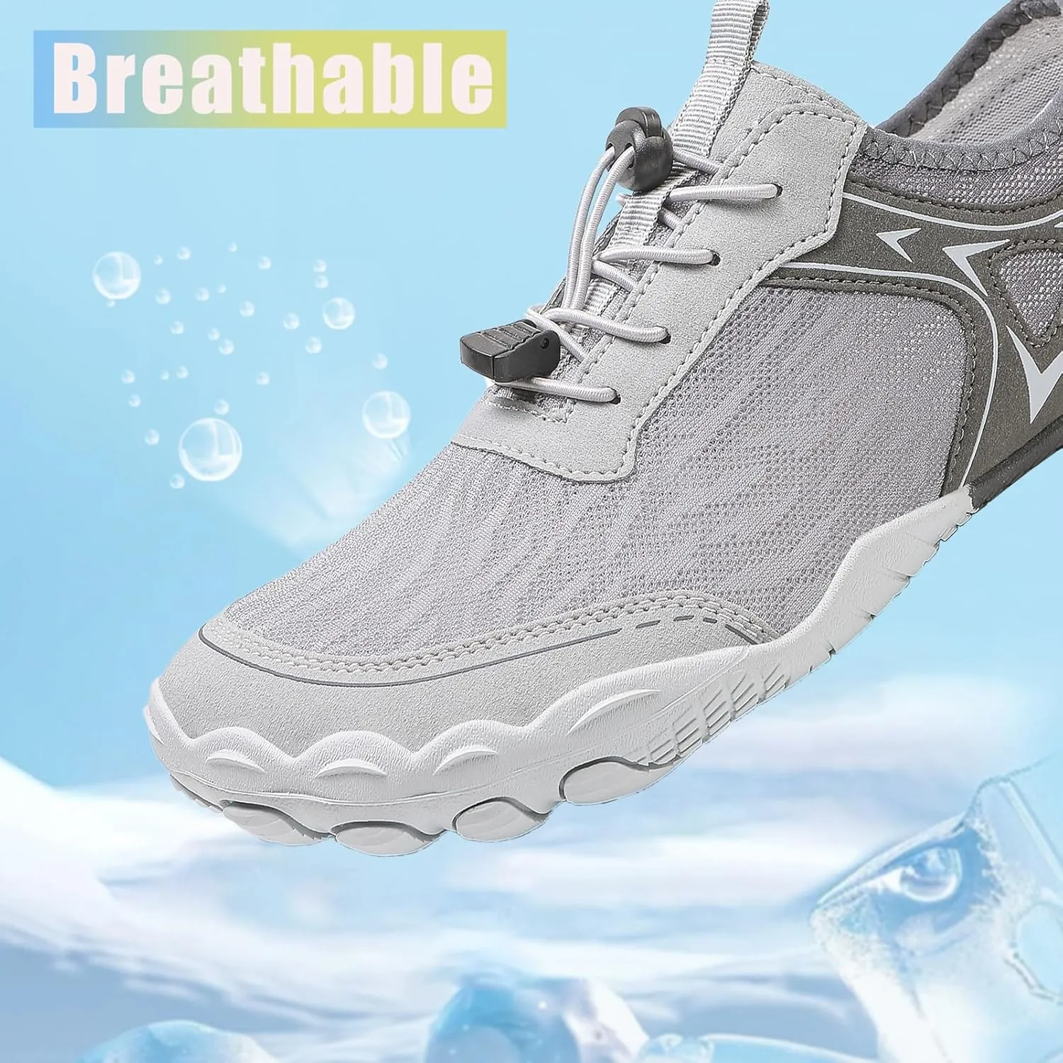 XNIRON Hike Barefoot Shoes for Womens Men,Quick Dry Water Shoes,Beach Pool Aqua Swim Surf Hiking Walking Shoes,Non-Slip Athletic Footwear Wide Toe Water Shoes