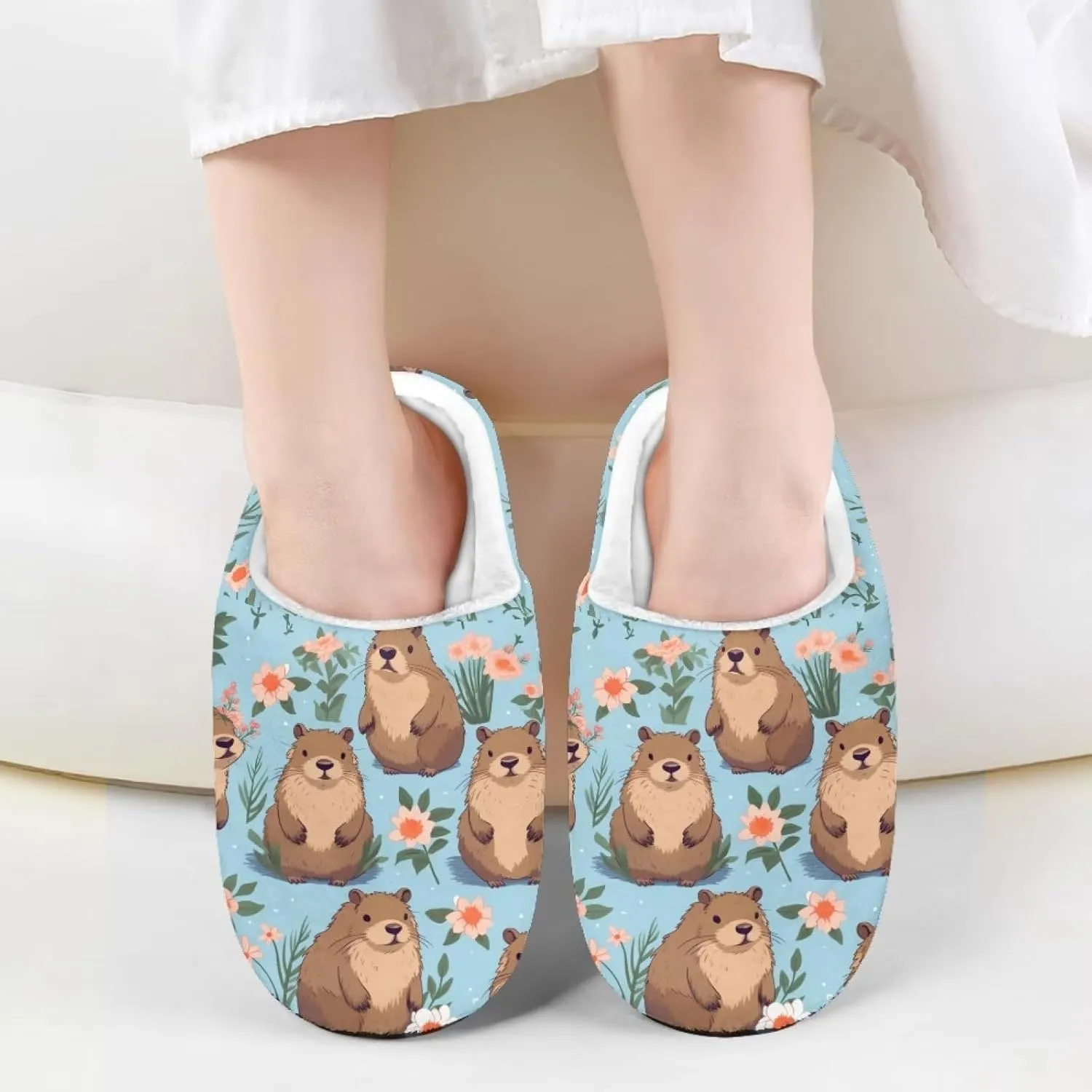 Xpyiqun Kids Slippers Fuzzy House Shoes for Girls Boys Soft Plush Home Slipper Bathroom Spa Shoe 9-14.5