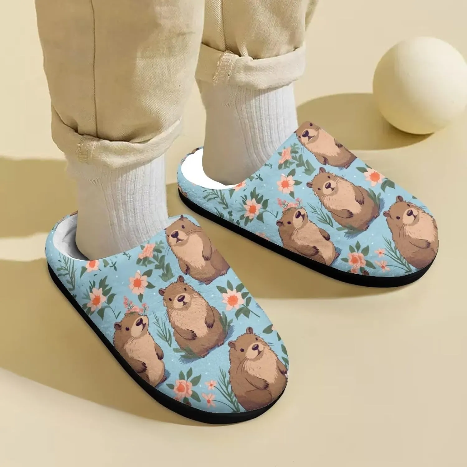 Xpyiqun Kids Slippers Fuzzy House Shoes for Girls Boys Soft Plush Home Slipper Bathroom Spa Shoe 9-14.5