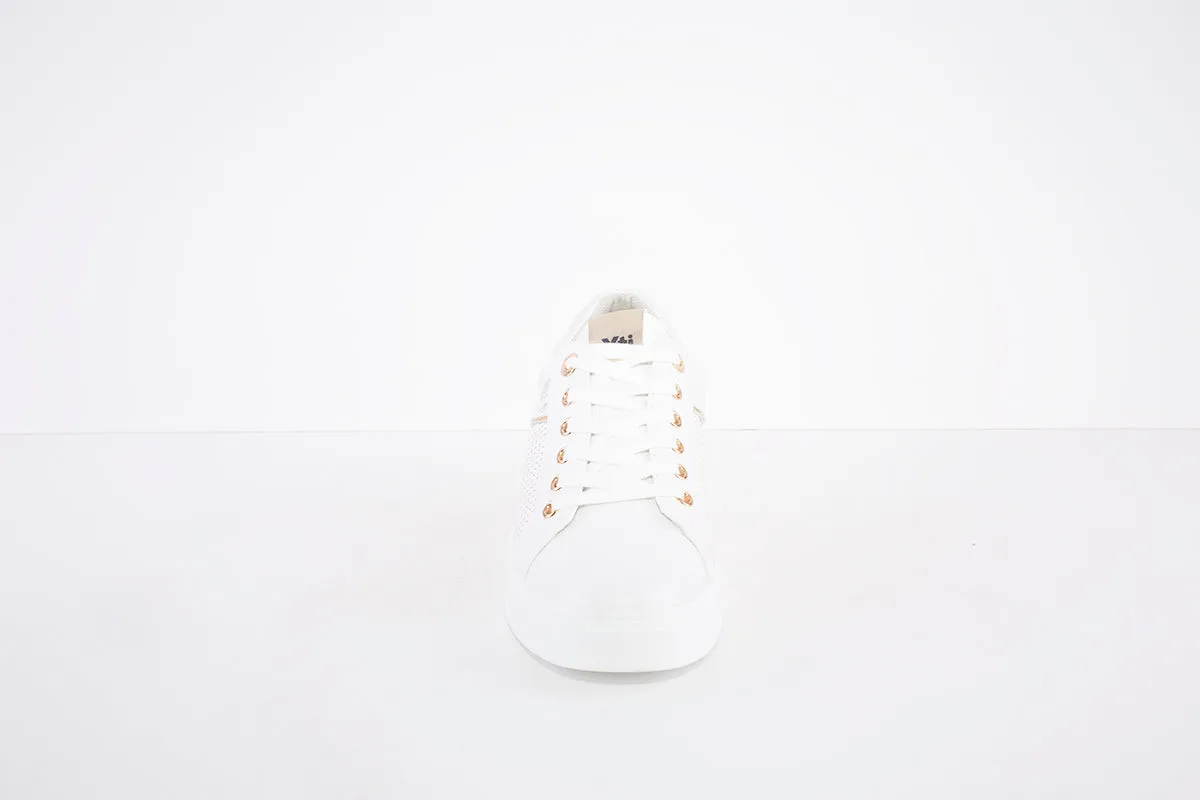 XTI - 44319 FLAT LACED FASHION SHOE - WHITE