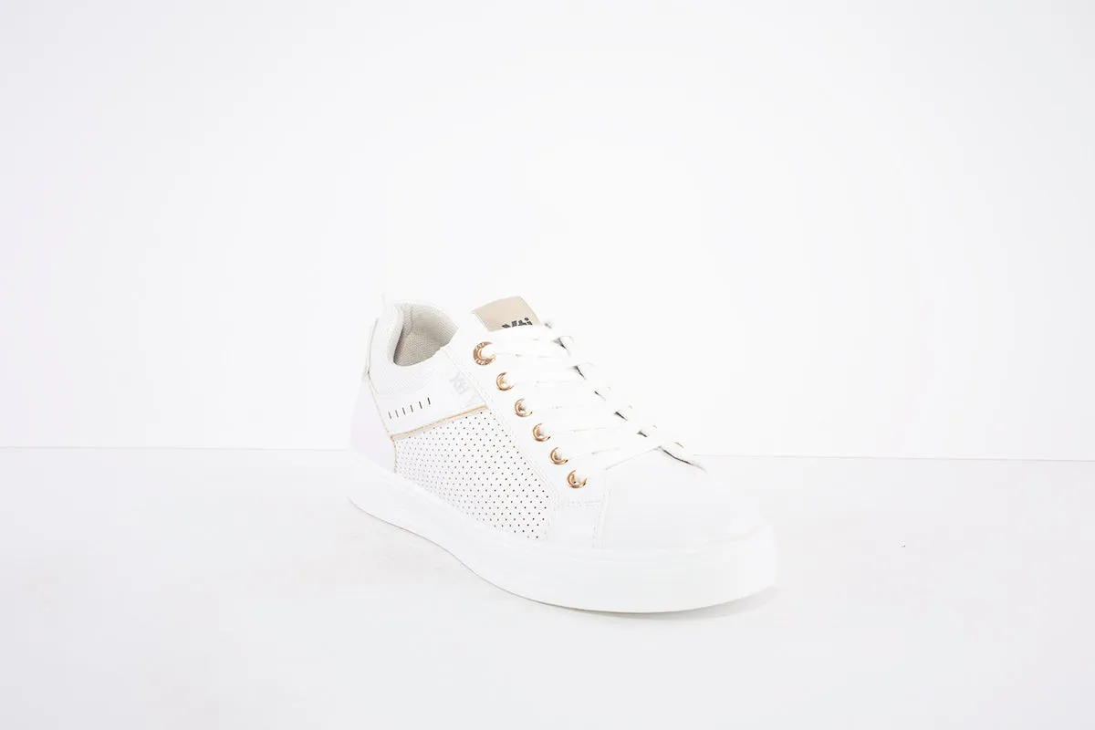 XTI - 44319 FLAT LACED FASHION SHOE - WHITE