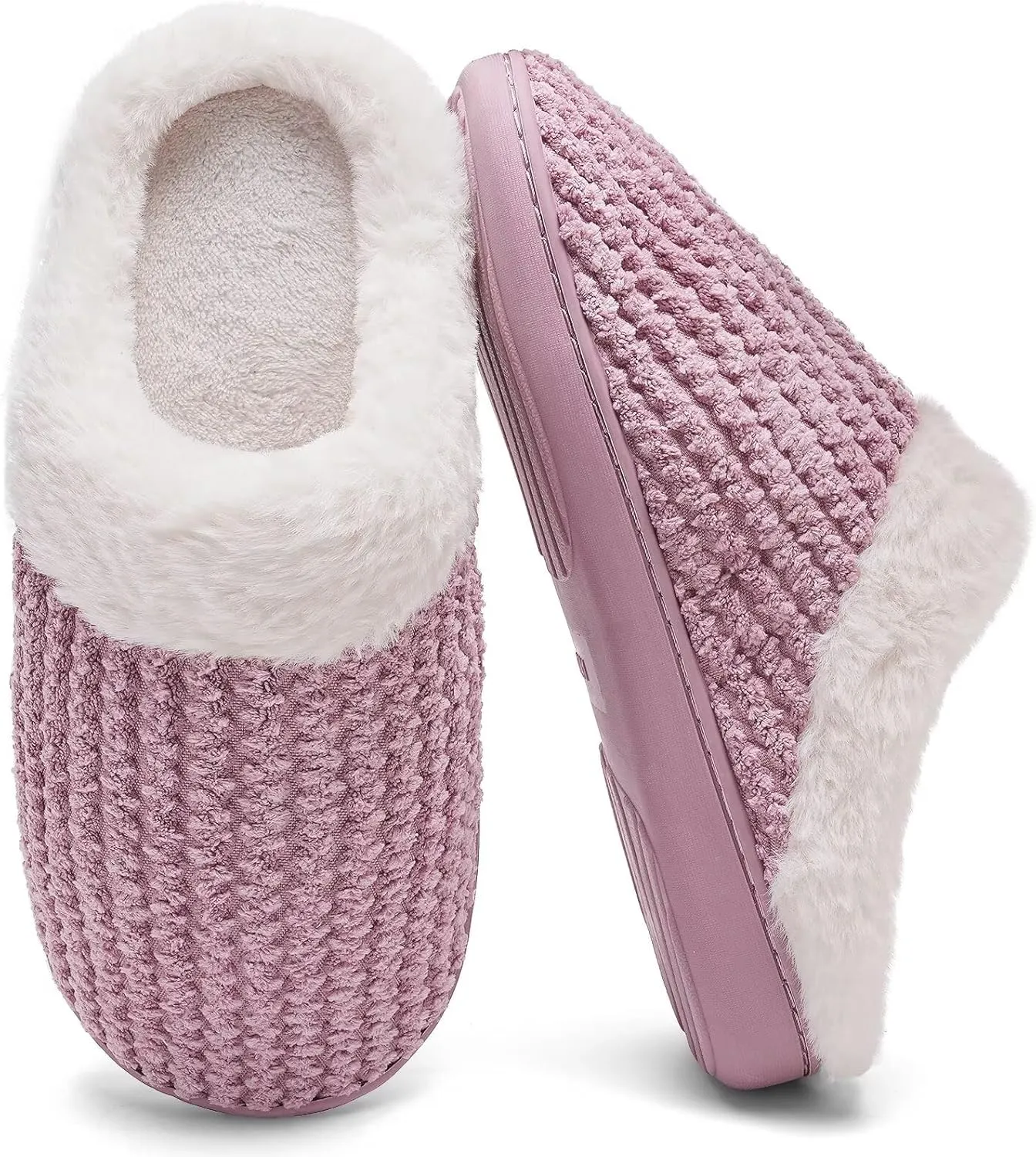 YALOX Slippers for Womens Warm Memory Foam Anti-Slip House Shoes Comfortable Cotton Slippers Home Bedroom Shoes Indoor & Outdoor