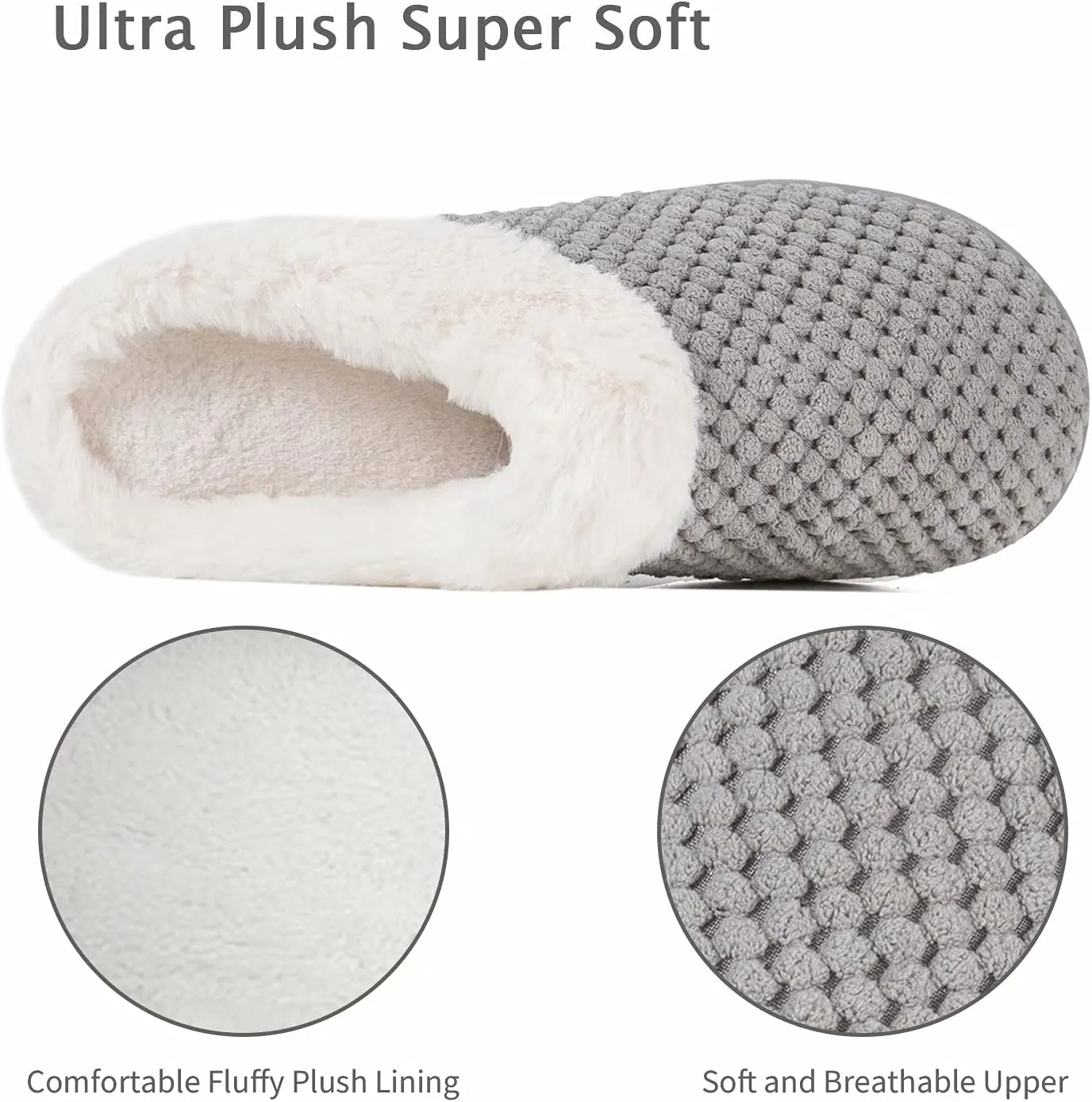YALOX Slippers for Womens Warm Memory Foam Anti-Slip House Shoes Comfortable Cotton Slippers Home Bedroom Shoes Indoor & Outdoor