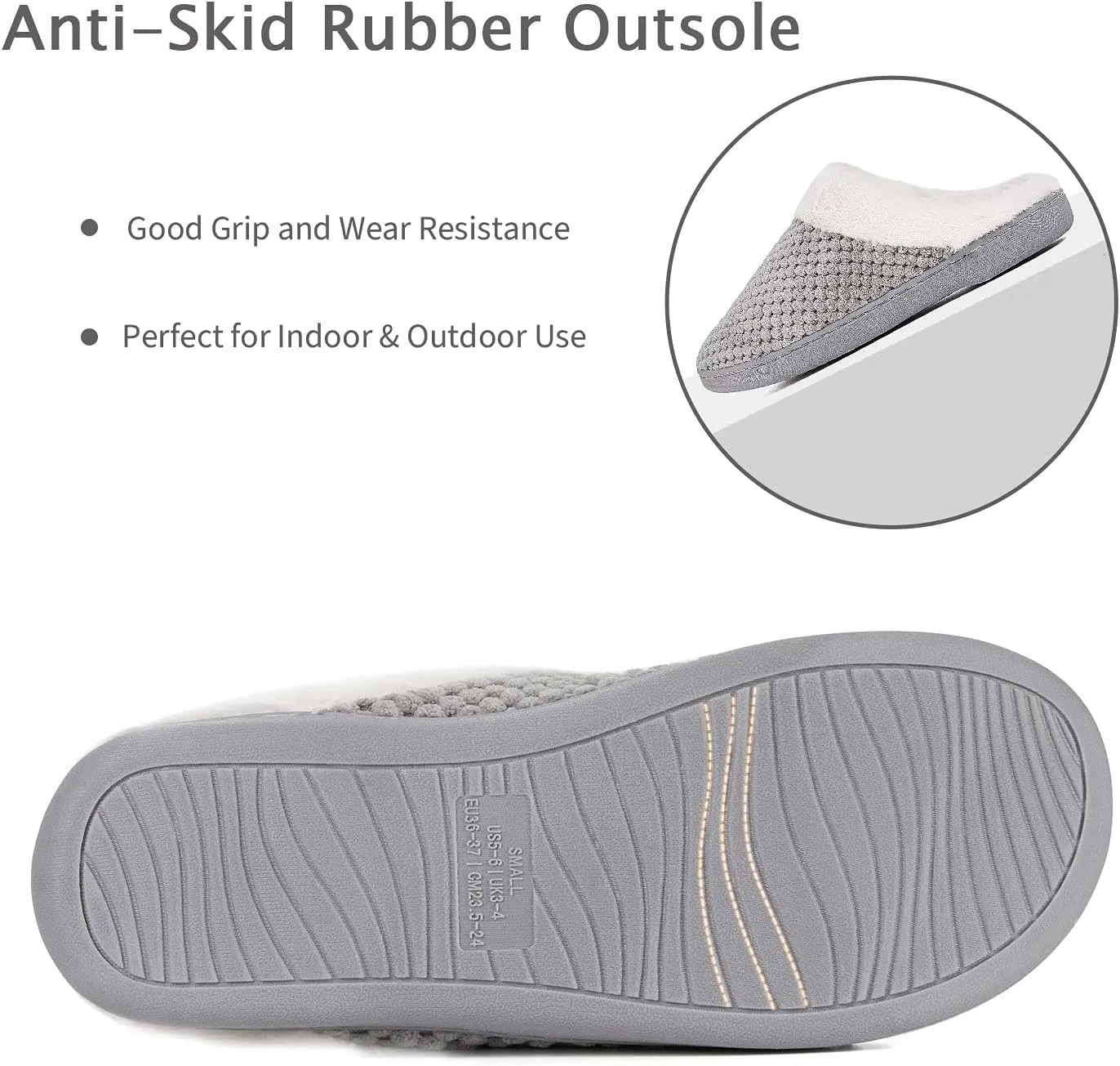 YALOX Slippers for Womens Warm Memory Foam Anti-Slip House Shoes Comfortable Cotton Slippers Home Bedroom Shoes Indoor & Outdoor