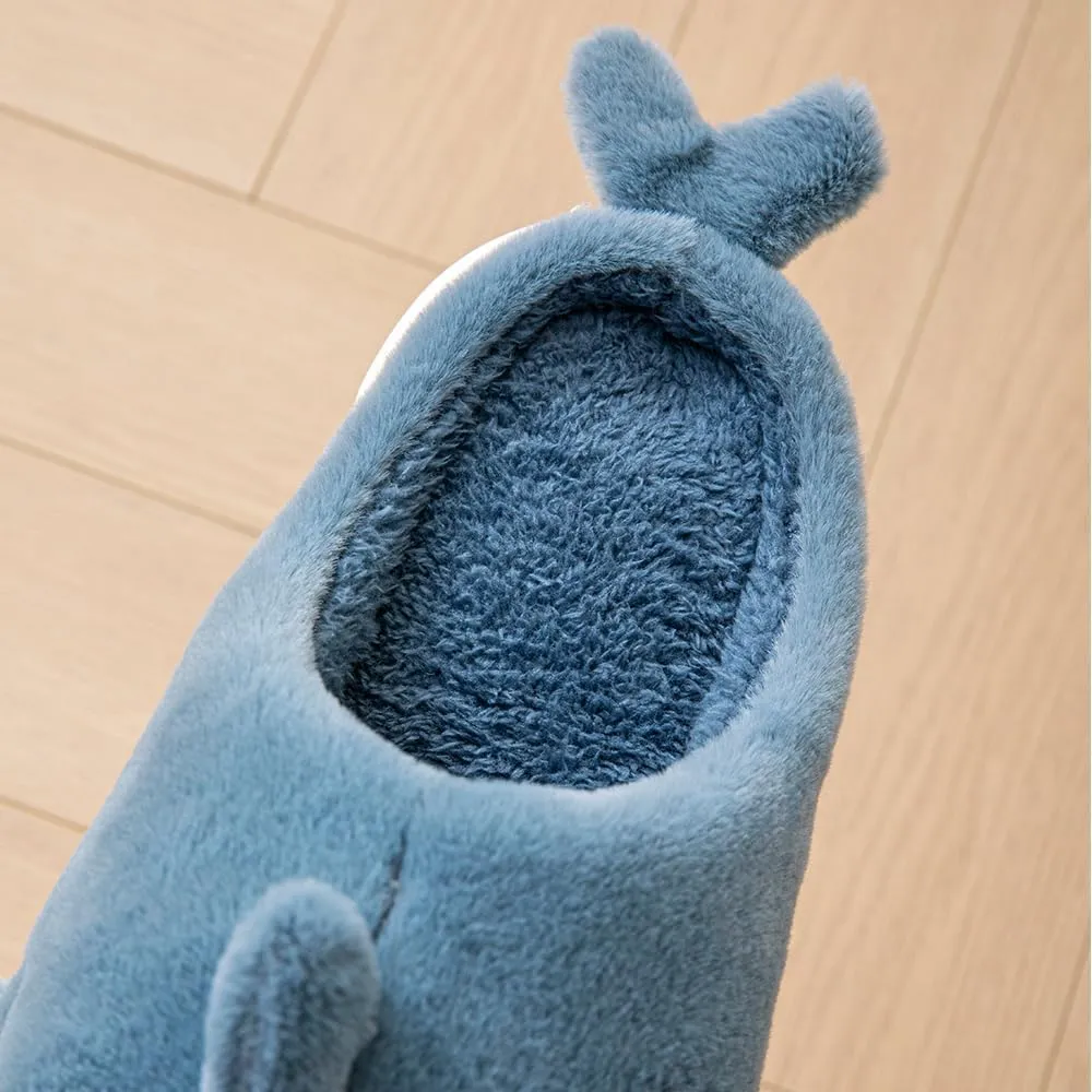 YILANLAN Women Men Slippes Cute Animal Shark Slippers Adult Cozy Plush Warm Winter House Slippers