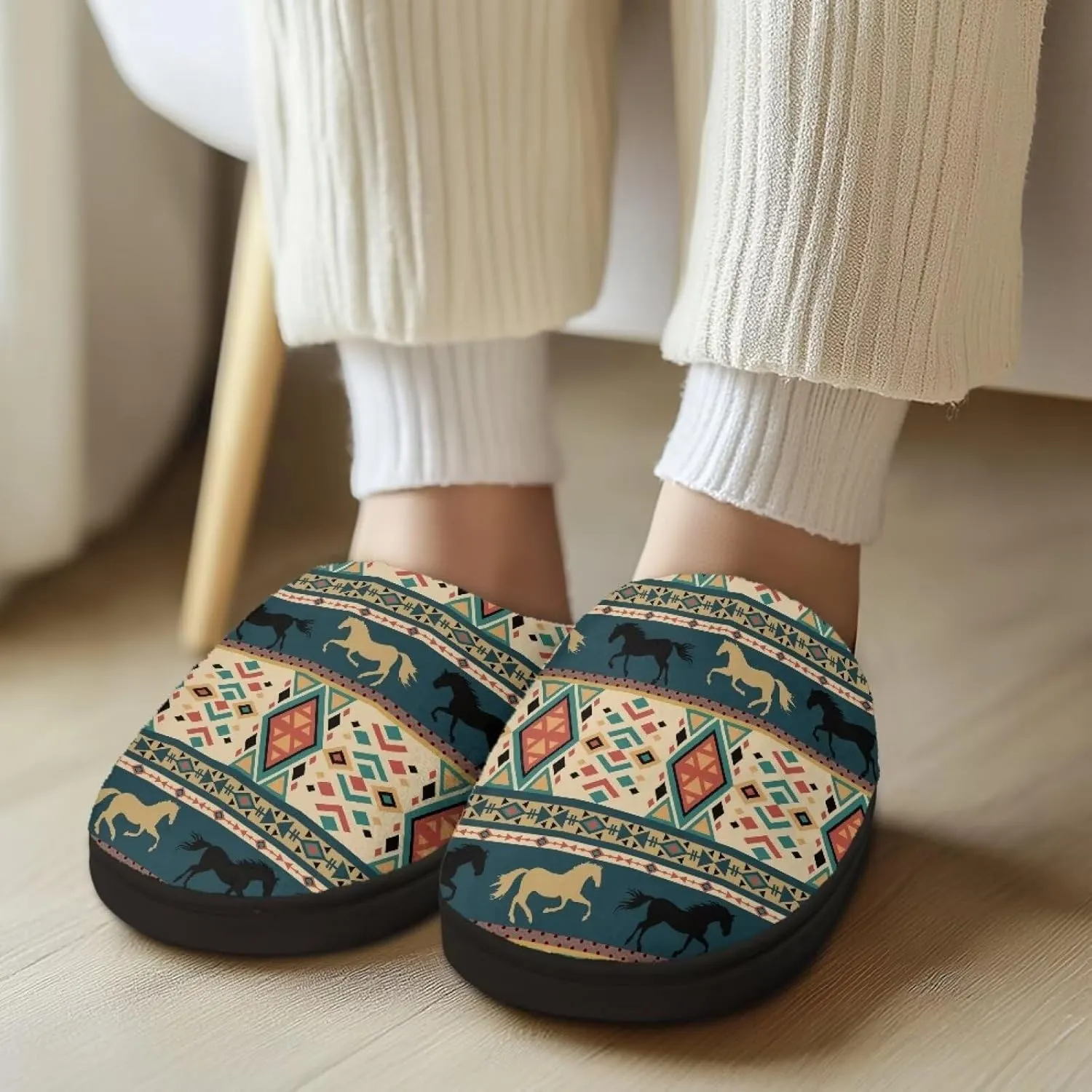 Yzaoxia Slippers for Women Size 5.5-12 Warm Cozy Bedroom Slippers Man Soft Plush House Slippers