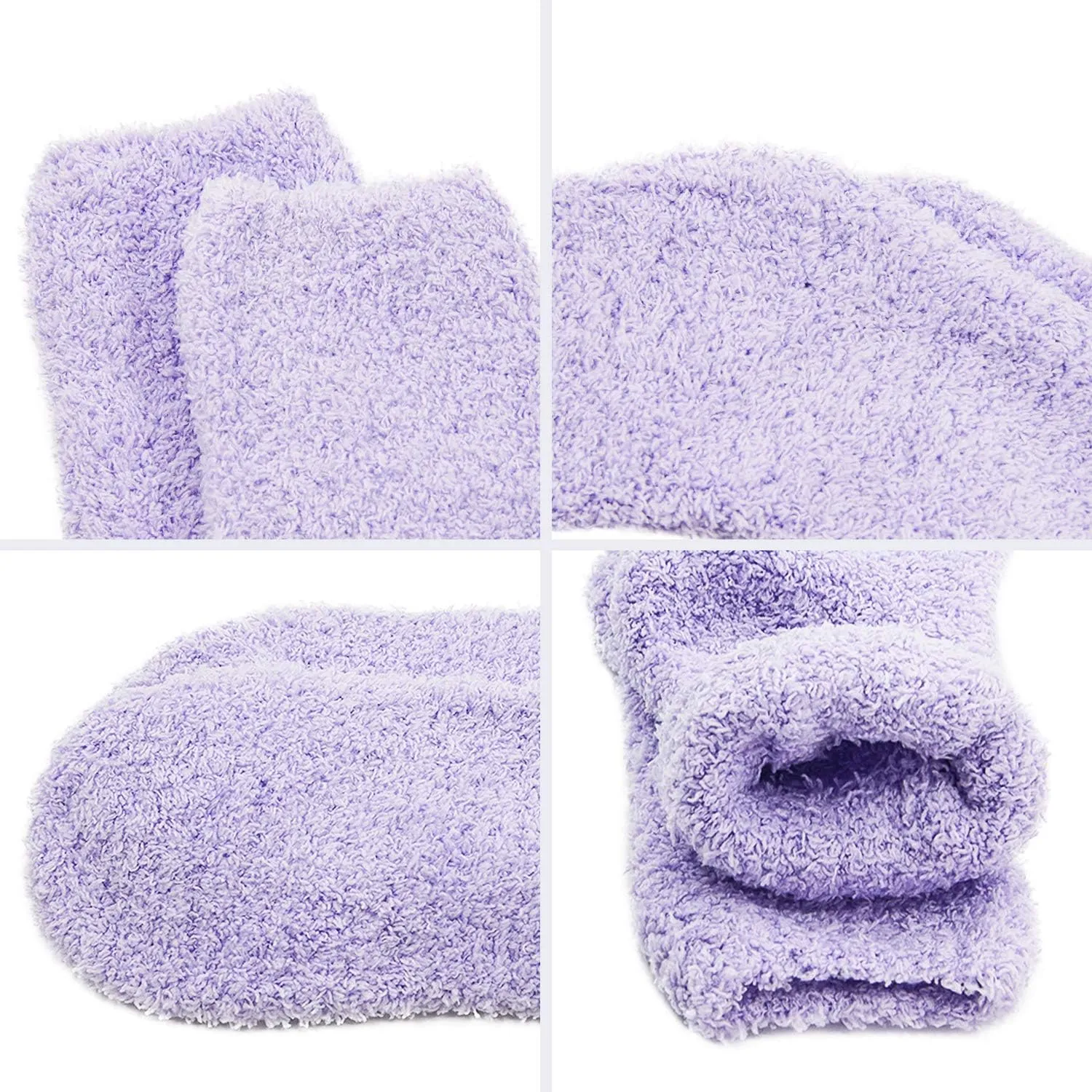 Zando Women Warm Super Soft Winter Fluffy Microfiber Crew Socks Plush Slipper Sock Casual Home Sleeping Fuzzy Cozy Sock