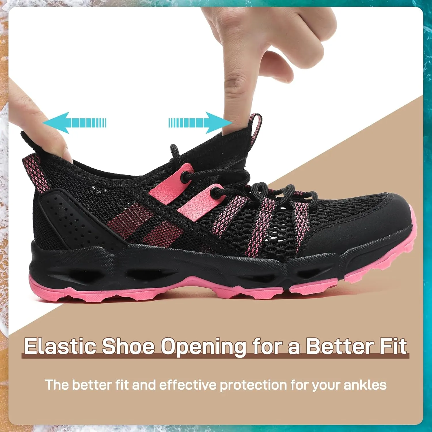 ziitop Womens Hiking Water Shoes for Women Quick Dry Outdoor Sport Sneakers Non Slip Lightweight Breathable Summer Trekking and Walking Climbing Shoe