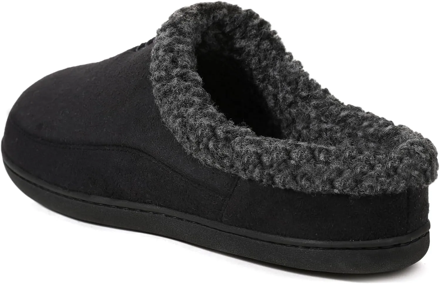 Zizor Men's Breathable Suede Fleece Lined Slippers with Memory Foam Indoor/Outdoor
