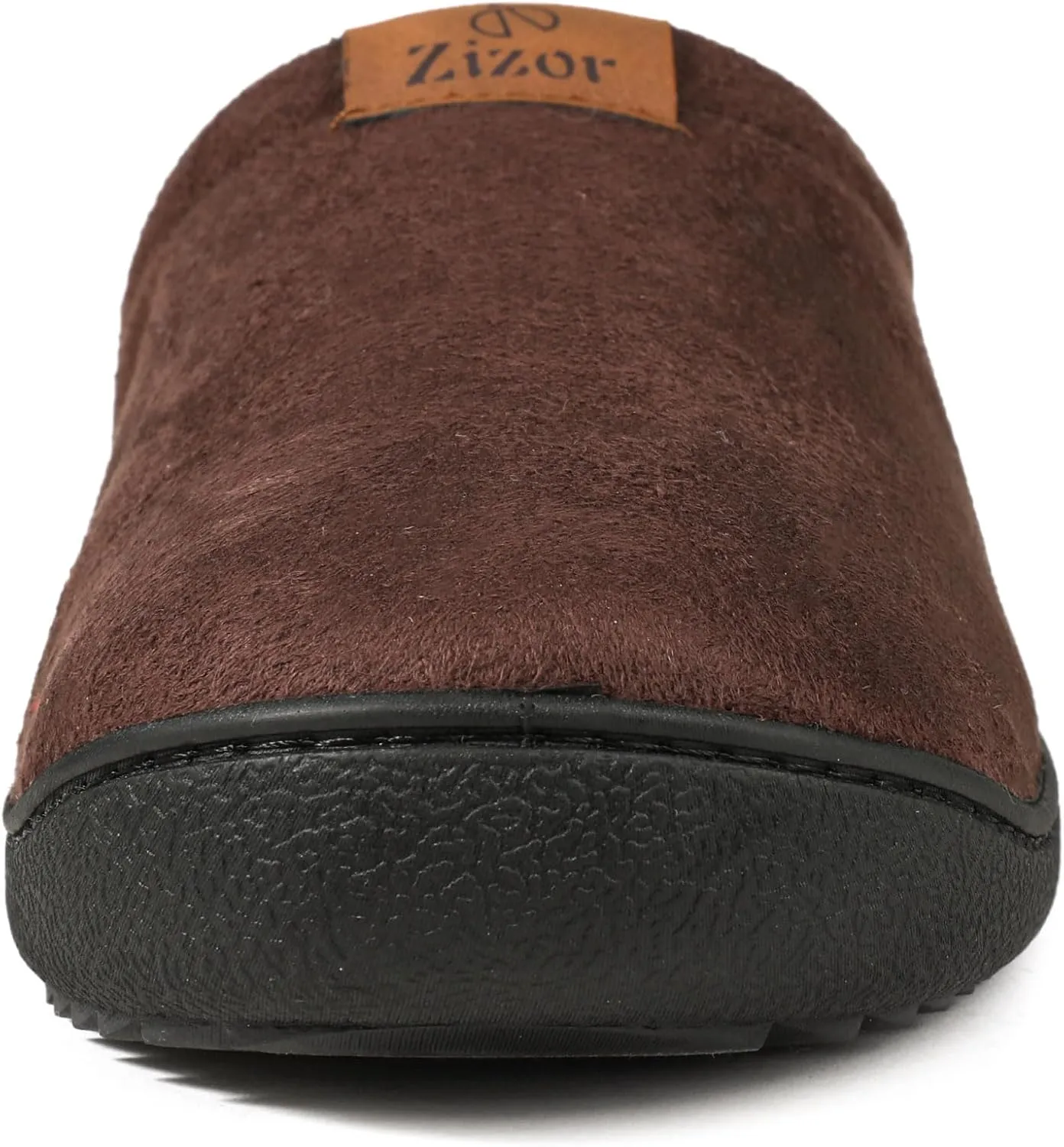 Zizor Men's Breathable Suede Fleece Lined Slippers with Memory Foam Indoor/Outdoor