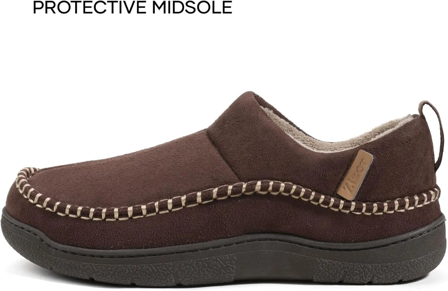 Zizor Men's Doyle Memory Foam Moccasin House Shoes Slippers
