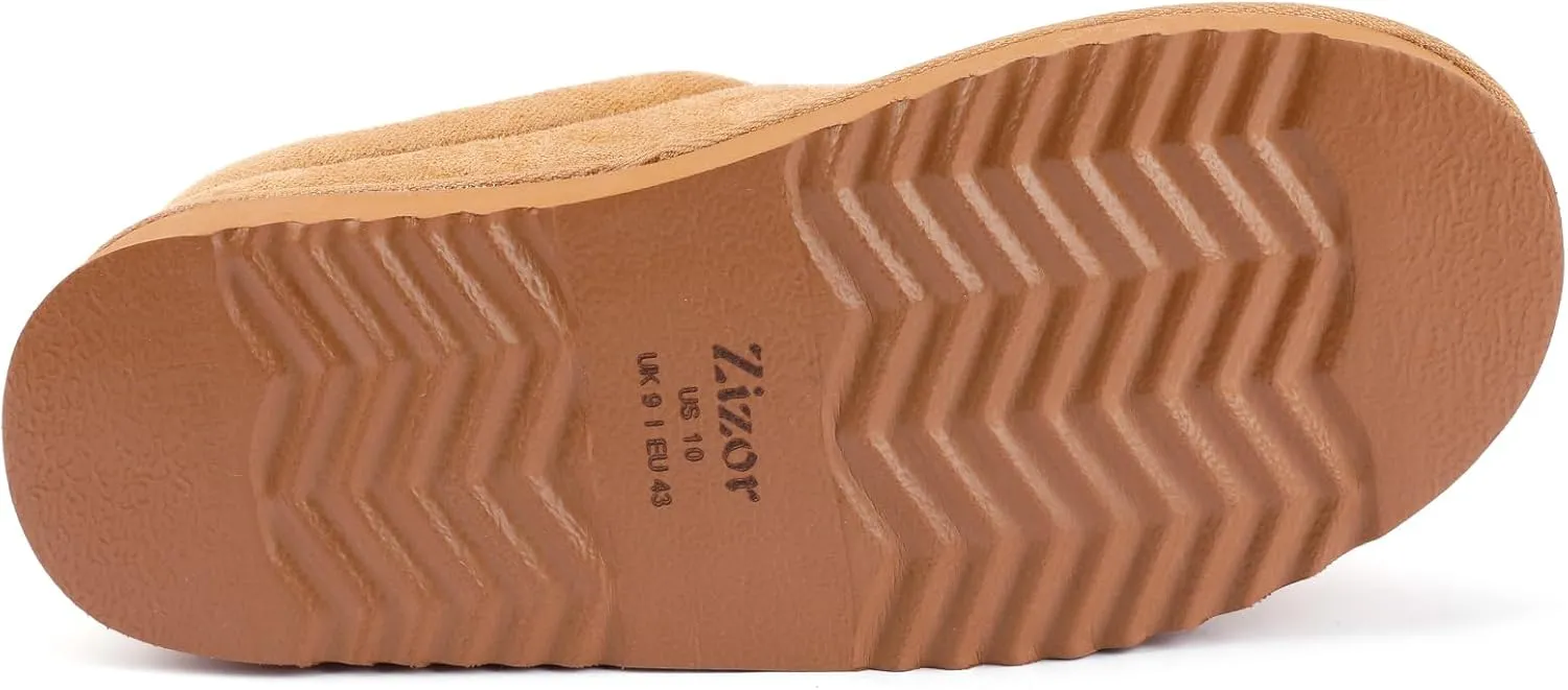 Zizor Men’s Vallarta Plush Suede Clog Slippers