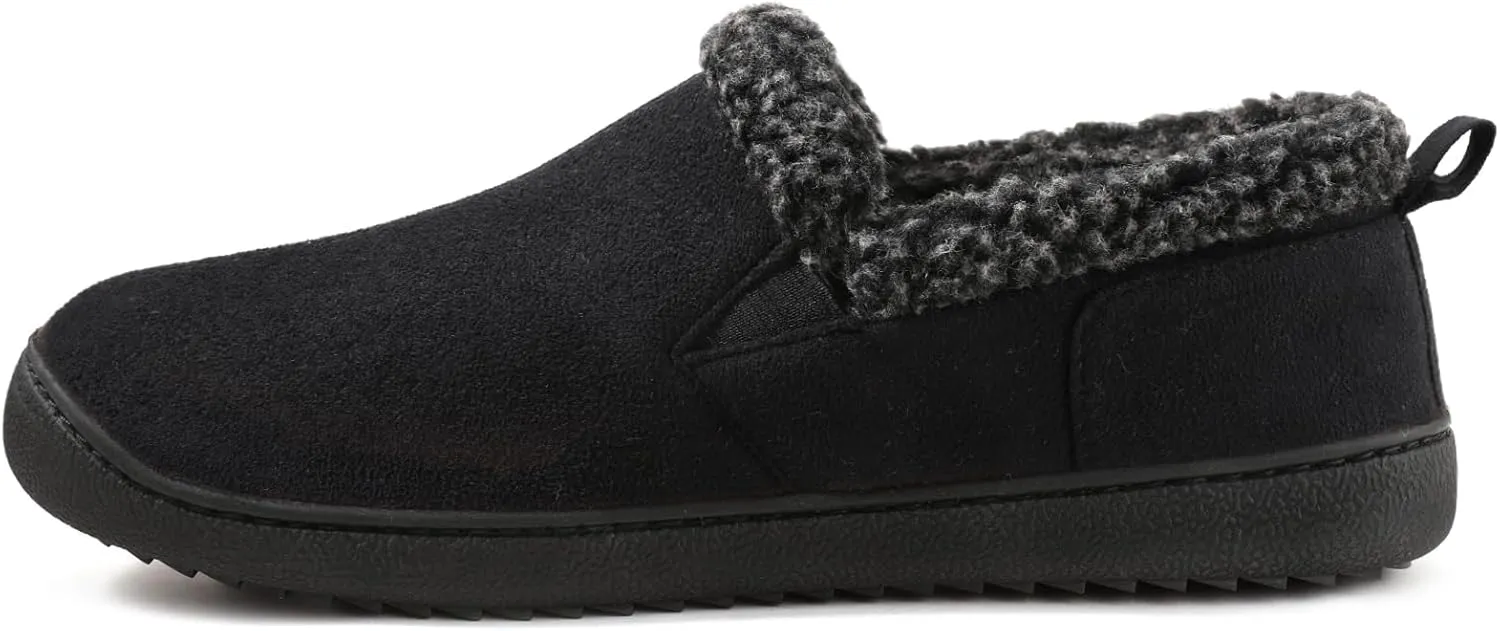 Zizor Men’s Zermatt Plush Suede House Slippers Memory Foam