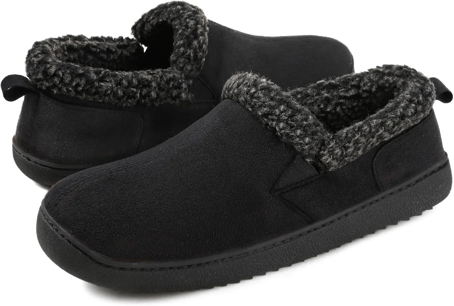 Zizor Men’s Zermatt Plush Suede House Slippers Memory Foam