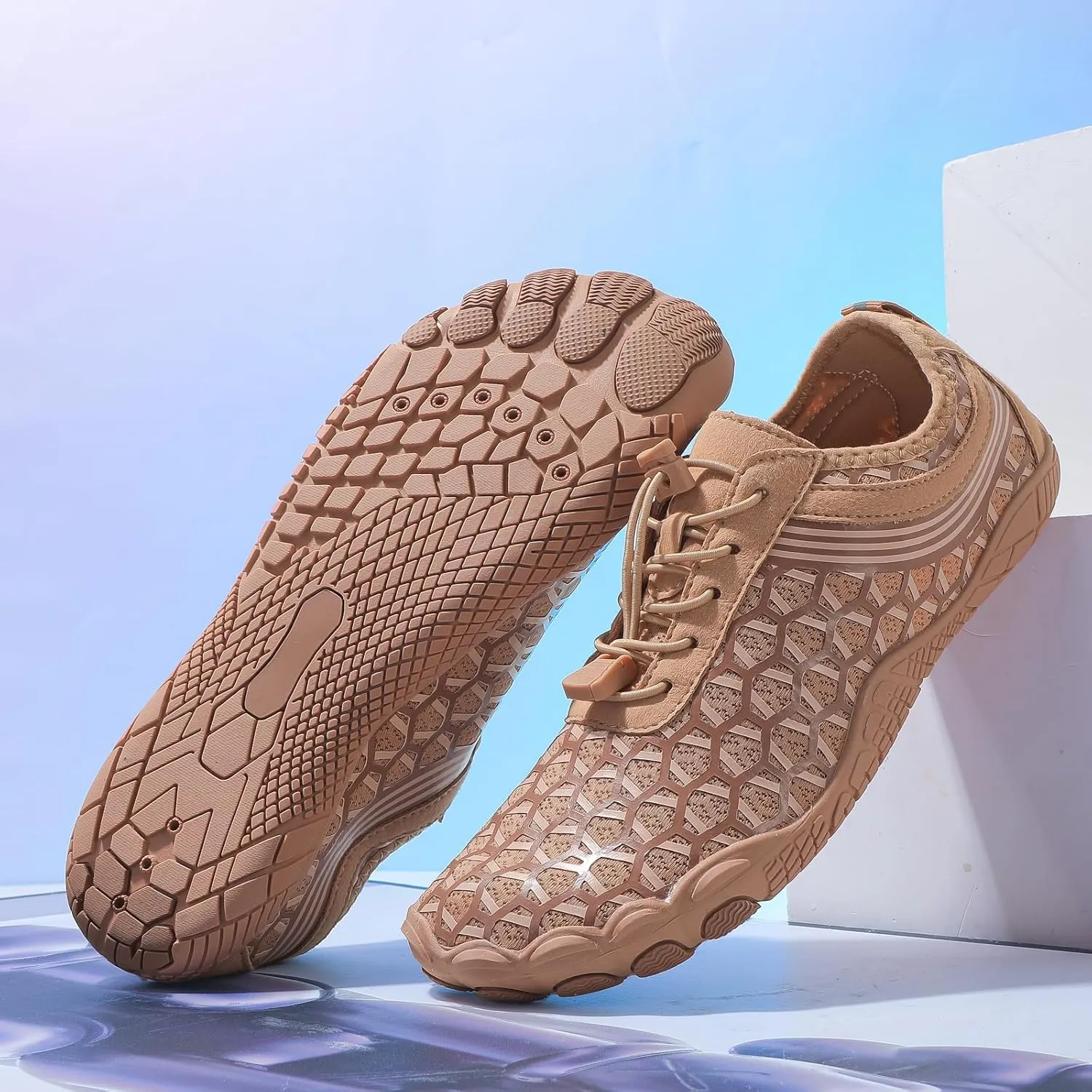 ZWRXW Hike Barefoot Shoes Women Wide Toe Box Healthy & Non-Slip Barefoot Shoes Unisex Outdoor Hiking Footwear for Beach Walking Kayaking Surfing Training