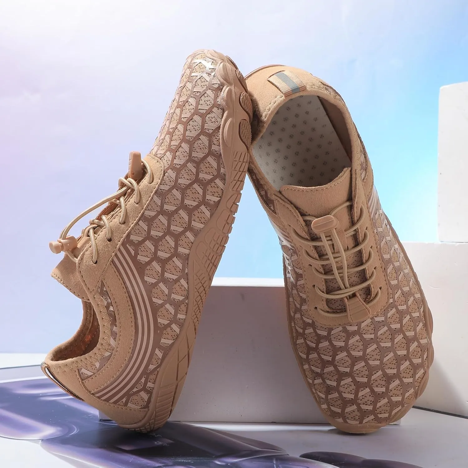 ZWRXW Hike Barefoot Shoes Women Wide Toe Box Healthy & Non-Slip Barefoot Shoes Unisex Outdoor Hiking Footwear for Beach Walking Kayaking Surfing Training